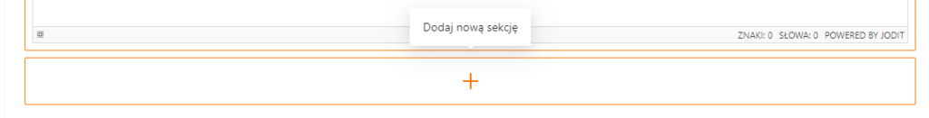 Dodawanie i porządkowanie sekcji