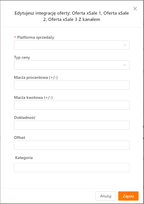 Edycja kanału sprzedaży