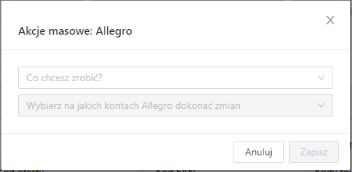 Parametry sprzedaży Allegro