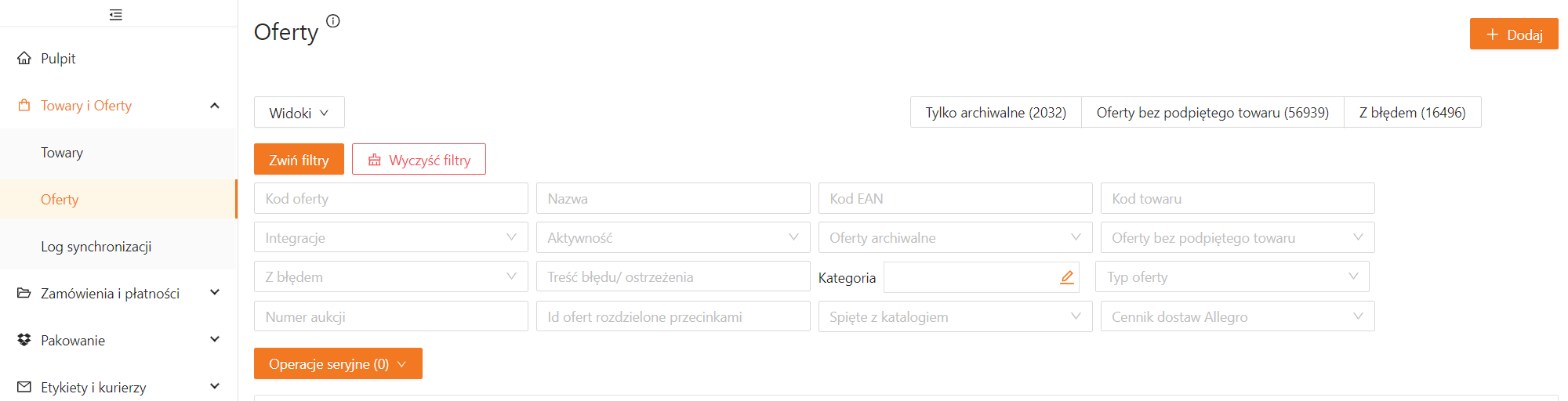 Uruchomienie kreatora oferty