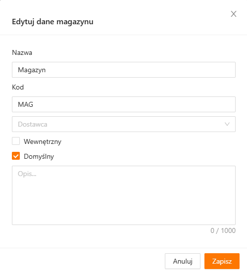 Magazyn domyślny w xSale