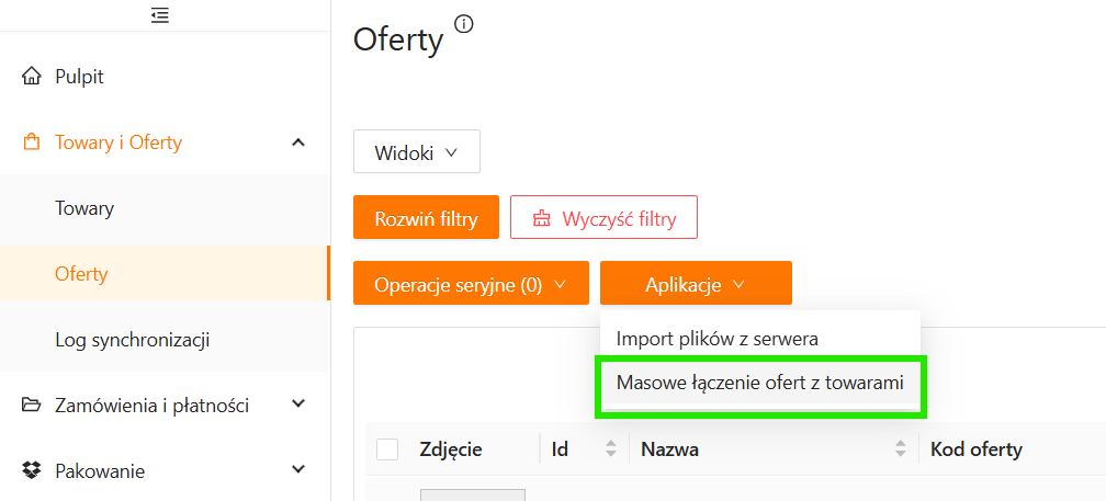 Start aplikacji masowego łączenia