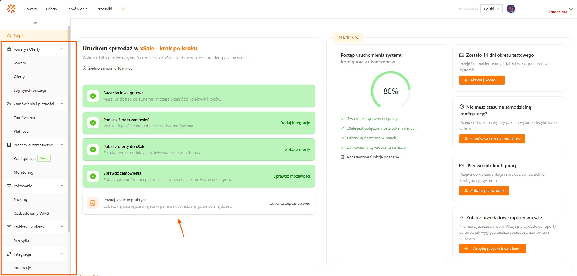 Pulpit xSale — krok 3