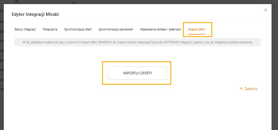Import ofert z Mirakl